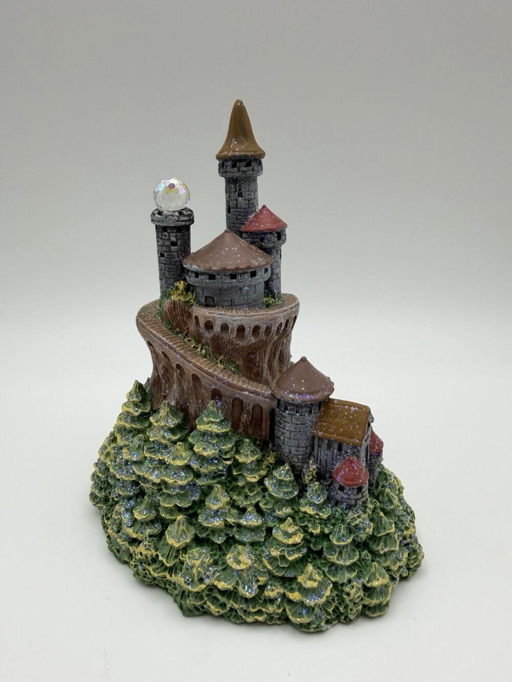 Spoontiques Vintage Fantasy Castle Crystal Ball Tower Resin Mystical Figurine